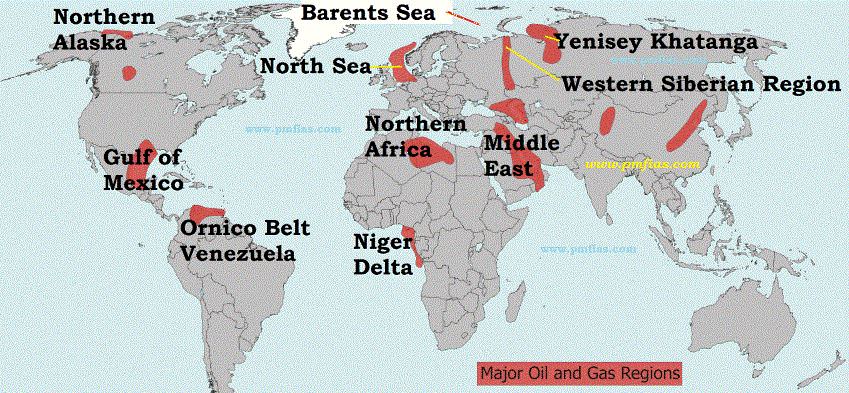 Petroleum and Mineral Oil - World distribution