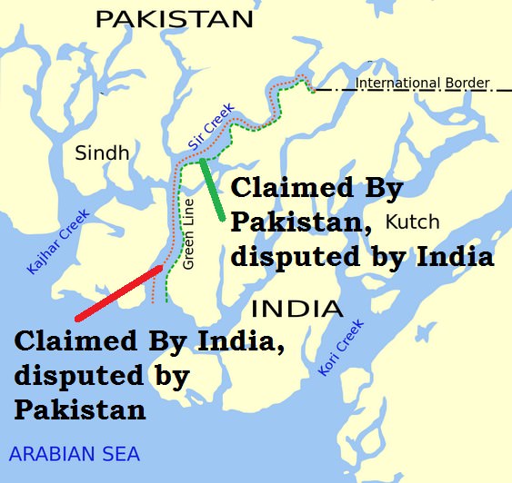 Sir Creek - india pakistan disputed