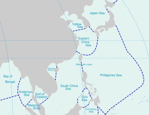 seas of western pacific - south china sea-yellow sea