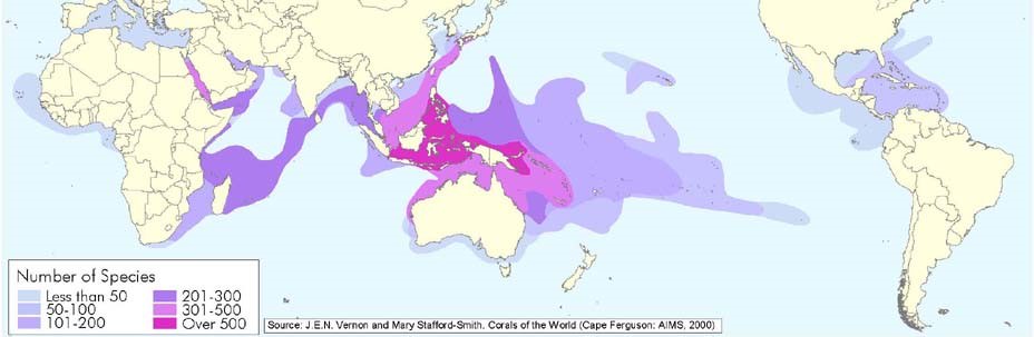 Distribution of Coral Reefs