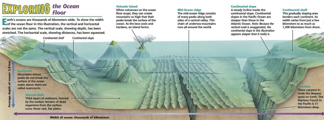 Major And Minor Ocean Relief Features Pmf Ias