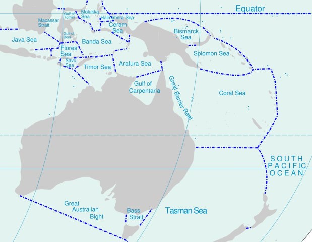 seas around australia-west pacific