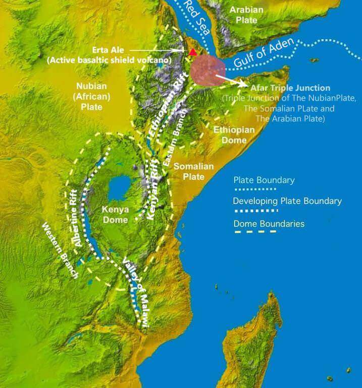 Divergent Boundary, The Great Rift Valley (African Rift ...