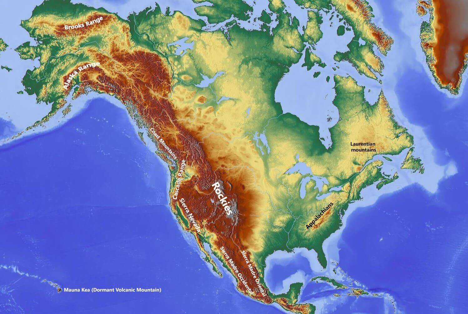 mountain ranges of the world map Major Mountain Ranges Of The World Highest Mountain Peaks Pmf Ias mountain ranges of the world map