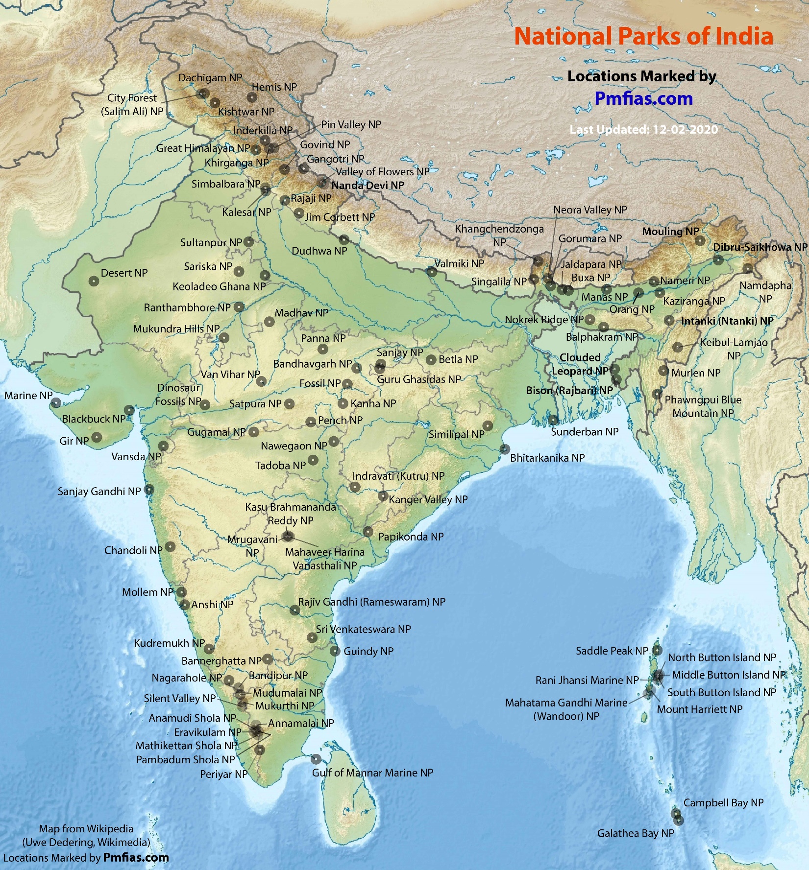 National Parks And Tiger Reserves Of India With Maps Pmf Ias