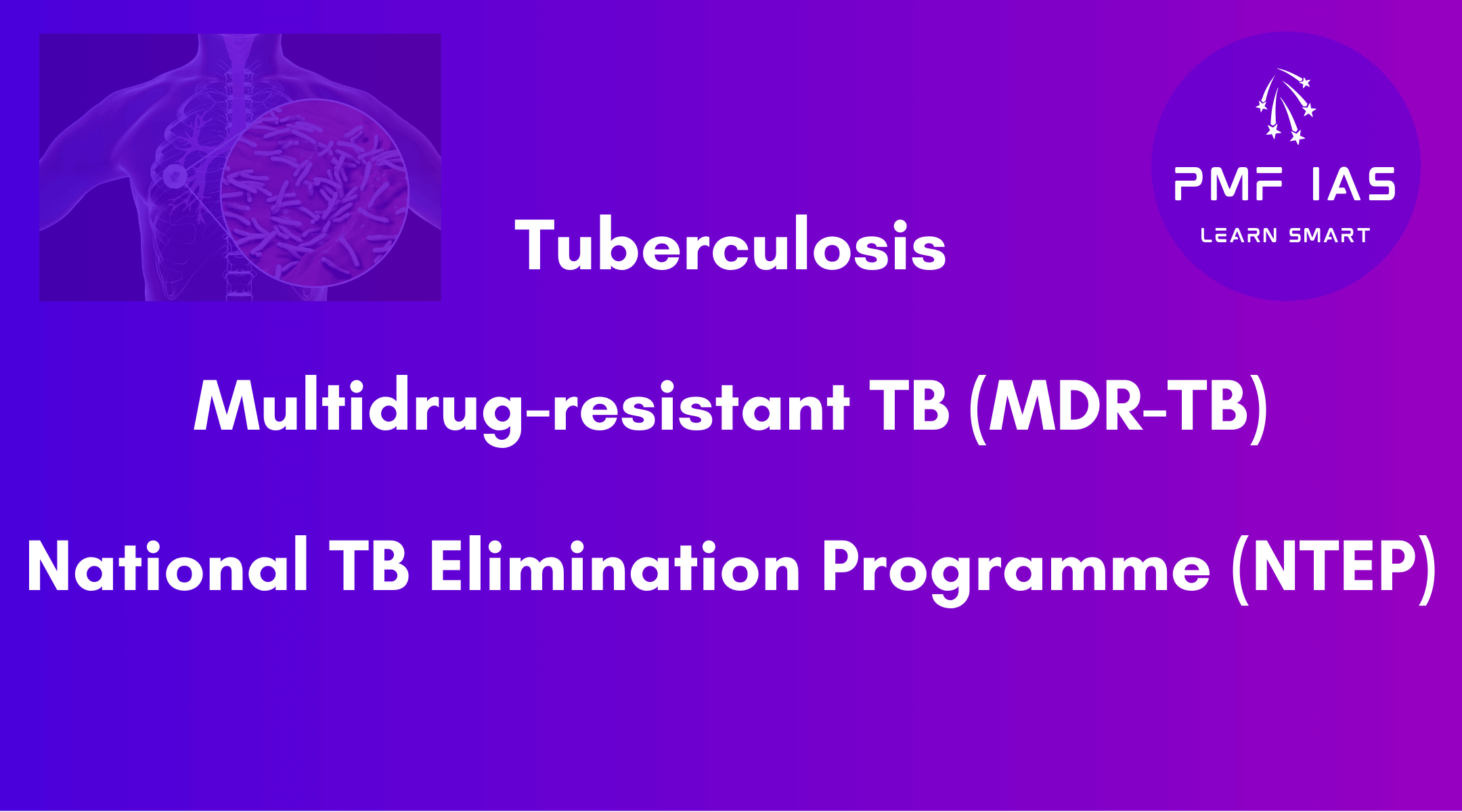 Tuberculosis, Multidrug-resistant TB (MDR-TB), National TB Elimination Programme (NTEP)