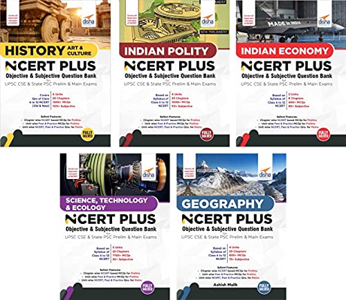 NCERT PLUS General Studies Objective & Subjective Question Bank for UPSC & State PSC Civil Seivices Prelim & Main Exams