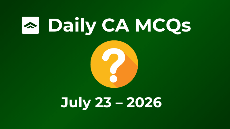 PMF IAS Daily Current Affairs MCQs ()