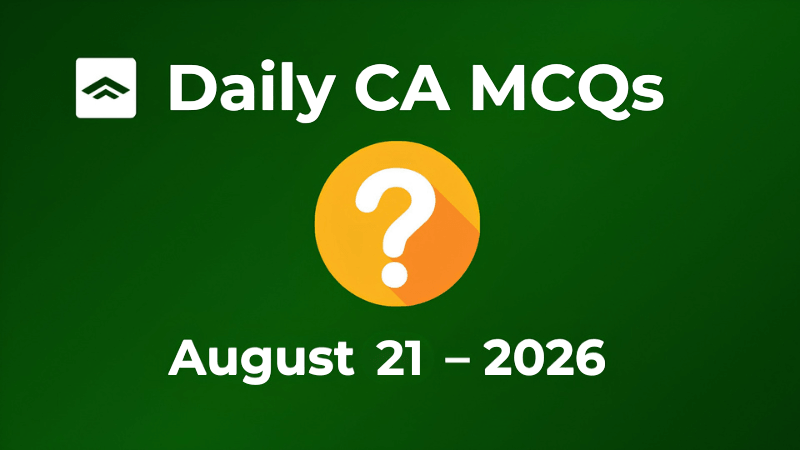 Daily CA MCQs
