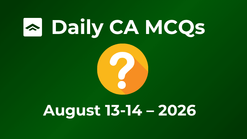 PMF IAS Daily Current Affairs MCQs ()
